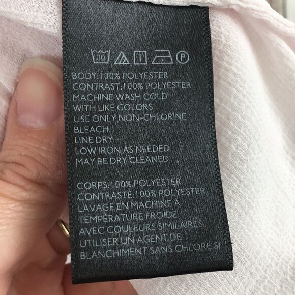 UO | Kimchi Blue Sheer Pink Ruffle Blouse | M - Picture 6 of 8